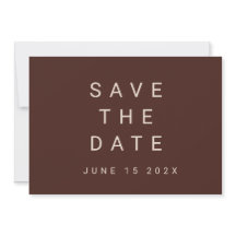 Minimale typografische Herbstplatte Save the Date