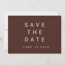 Minimale typografische Herbstplatte Save the Date