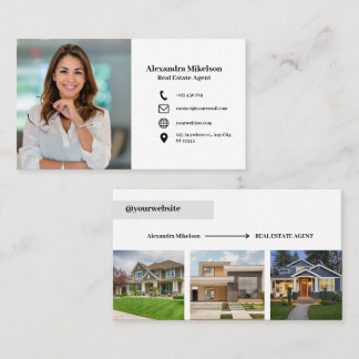 Minimale und Berufliche Mitarbeiter Business 4 Fot Visitenkarte