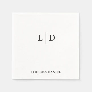 Minimale und einfache Personalisierte Hochzeit Nap Serviette