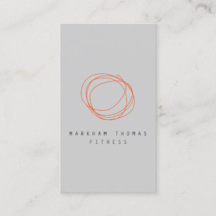 Minimale und moderne Designer-Logo-Orange Visitenkarte