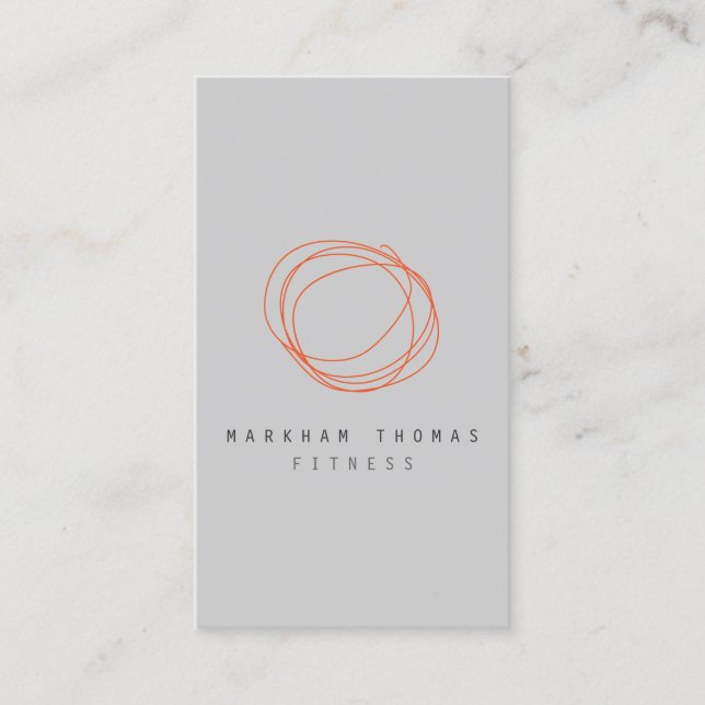 Minimale und moderne Designer-Logo-Orange Visitenkarte (Vorderseite)