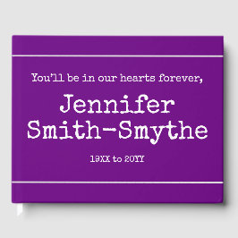 Minimale und Personalisierte Beerdigung/Memorial G Gästebuch