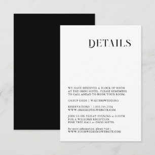 Minimale und schicke schwarz-weiße Details Karte