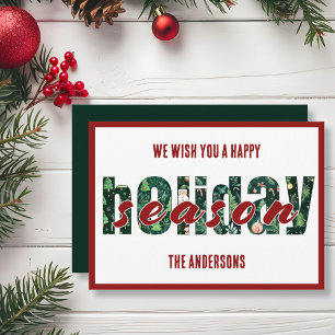 Minimale Urlaubssaison Typografie Urlaubskarte Feiertagskarte