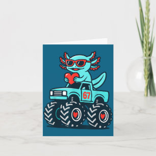 Minimale Valentinstag-Axolotl-67-Meme Karte