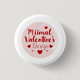 Minimale Valentinstag-Liebe-Typografie-Design R Button