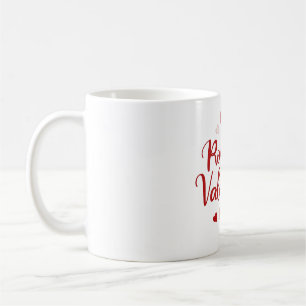 Minimale Valentinstag-Liebe-Typografie-Design R Kaffeetasse