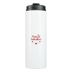 Minimale Valentinstag-Liebe-Typografie-Design R Thermosbecher