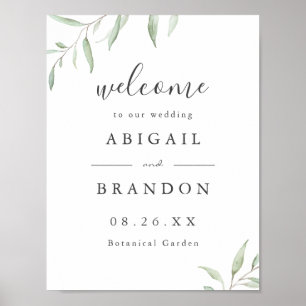 Minimale Vegetation rustikale Hochzeitsempfehlung Poster