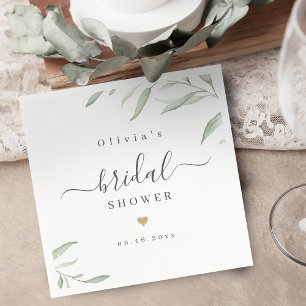 Minimale Vegetation rustikales Brautparty Party Se Serviette