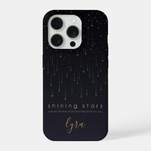 Minimale verspielte leuchtende Sterne personalisie iPhone 15 Pro Hülle