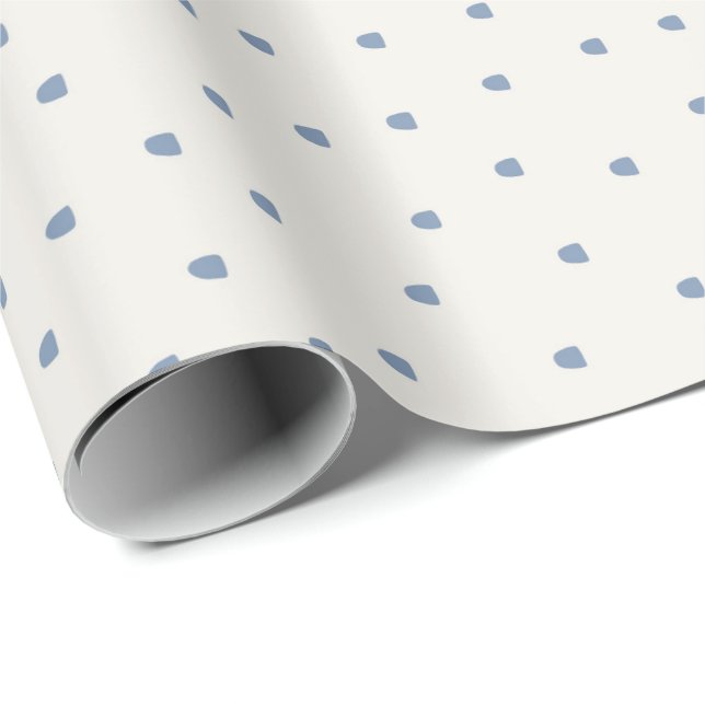 Minimale verstreute Kieselsteinblaumuster Geschenkpapier (Rolleneckpunkt)