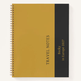 Minimale vertikale professionelle Senfgrafit Notizbuch