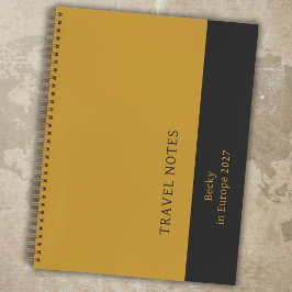 Minimale vertikale professionelle Senfgrafit Notizbuch