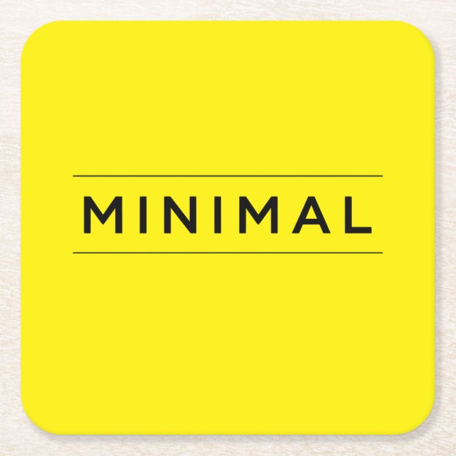 Minimale Vibes Rechteckiger Pappuntersetzer (Vorderseite)