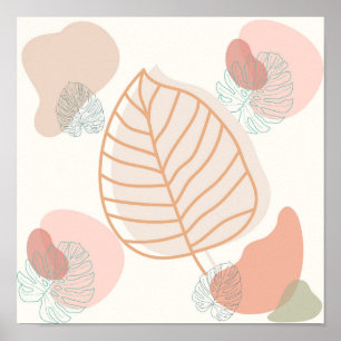 Minimale Vintage-Blatt Poster