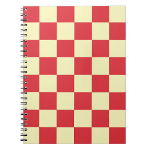 Minimale vintage karierte Rot und Creme Notizblock