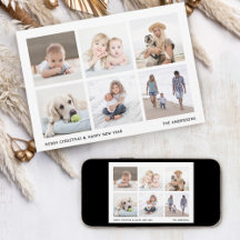 Minimale Vintage-Typografie Weihnachts-Foto-Collag