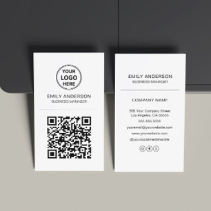 Minimale Visitenkarte für kundenspezifische QR-Cod