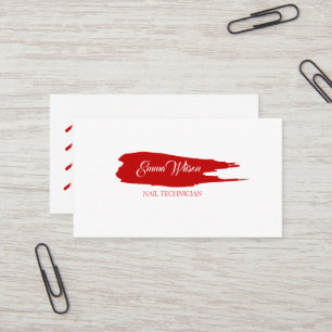 Minimale Visitenkarte für Nageltechniker mit QR-Co
