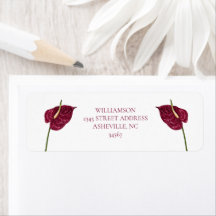 Minimale Wasserfarbe Anthurium Florale Hochzeit