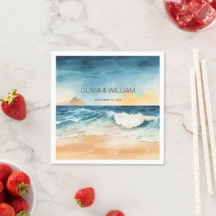 Minimale Wasserfarben-Strand Serviette