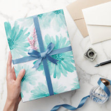Minimale Wasserfarbmuster mit blauer Minze und Gän
