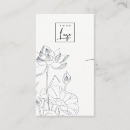 Minimale Wasserlilie Blumenmuster-Netzkettenanzeig Visitenkarte