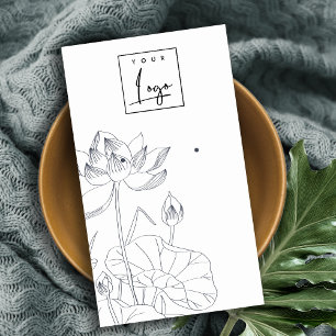 Minimale Wasserlilie Blumenschmuck-Ohrring-Anzeige Visitenkarte