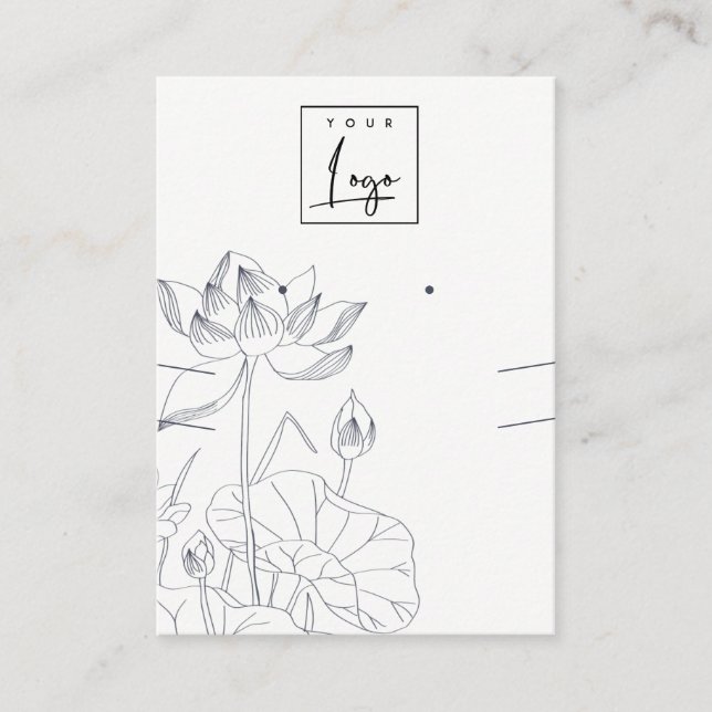 Minimale Wasserlilie Blumenskette Erdnägel Visitenkarte (Vorderseite)