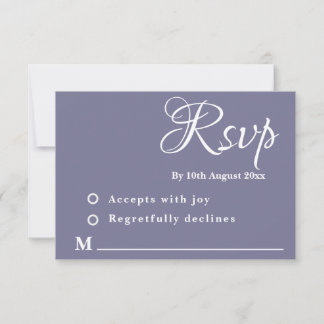Minimale Wedding Response Card für Zweilichtblende RSVP Karte