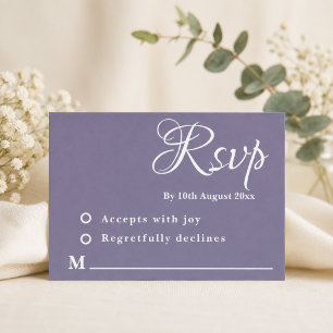 Minimale Wedding Response Card für Zweilichtblende RSVP Karte