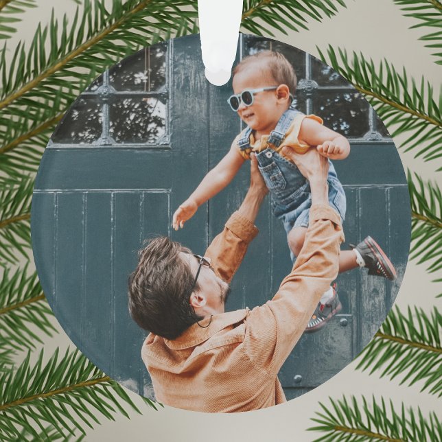 Minimale Weihnachten | Einfaches und helles Foto Ornament (Von Creator hochgeladen)