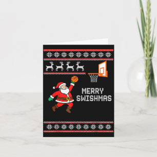 Minimale Weihnachten Frohe Swishmas Hässliches Bas Karte