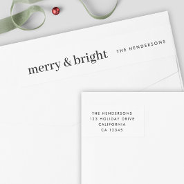 Minimale Weihnachten Frohe und helle Rücksendeadre