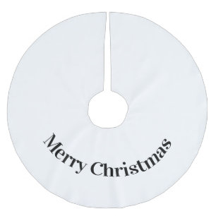 Minimale Weihnachten hinzufügen Ihren Foto Text Polyester Weihnachtsbaumdecke