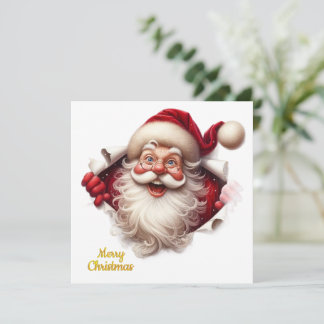 Minimale Weihnachts-Postkarte | Line Art Baum | Ka Karte