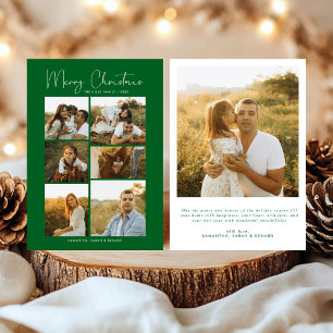 Minimale Weihnachts-Schriftfamilie 7 Fotos Feiertagskarte