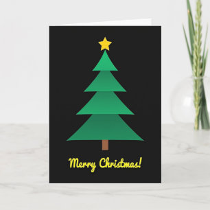 Minimale Weihnachtsbaum-Weihnachtskarte Karte