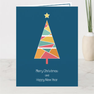 Minimale Weihnachtsbaumkarte Karte