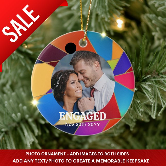 Minimale Weihnachtsdekoration FOTO Rainbow LGBTQIA Keramik Ornament (Von Creator hochgeladen)