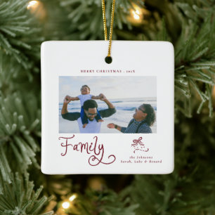 Minimale Weihnachtsfotografie - Fröhliche Weihnach Keramikornament