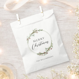 Minimale Weihnachtsgirlande Geschenktütchen