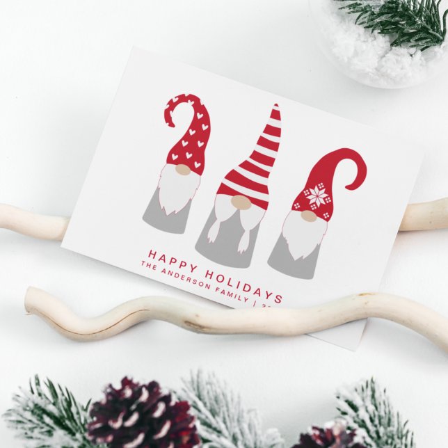 Minimale Weihnachtsgnomen Feiertagskarte (Von Creator hochgeladen)