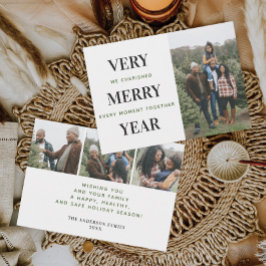 Minimale Weihnachtskarten für das Foto mit viel Sp Dankeskarte