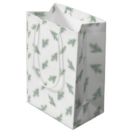Minimale Weihnachtsmuster aus Kiefern für Unterneh Mittlere Geschenktüte