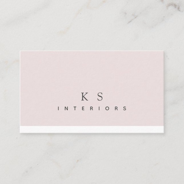 Minimale Weiß und Weiß Moderne Innengestaltung Visitenkarte (Vorderseite)