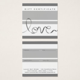 Minimale weiße graue Streifen Liebe Moderne Chic M