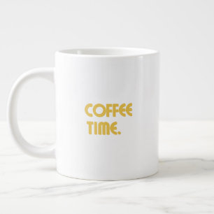 Minimale weiße Kaffeetasse Einfaches sauberes De Jumbo-Tasse